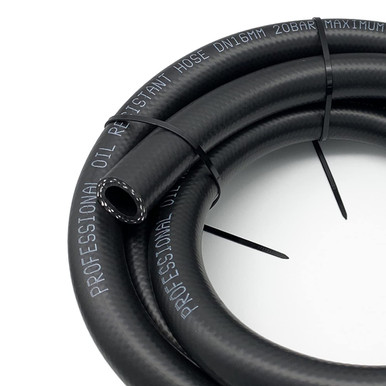 KRD PERFORMANCE Black -6 AN NBR Push On Hose Fuel Line Compatible With