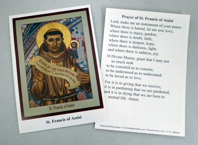 St. Francis of Assisi Peace Prayer Cards - Set of 100 - Warehousesoverstock