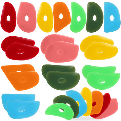 21 Pieces Soft Ribs for Pottery Clay Silicone Rib Ceramics Tools ...