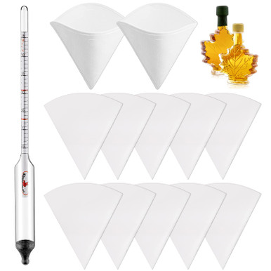 10-Pack Glass Hydrometers For Brewing, Wine, Mead, & Maple Syrup - Sugar & Alcohol Testing