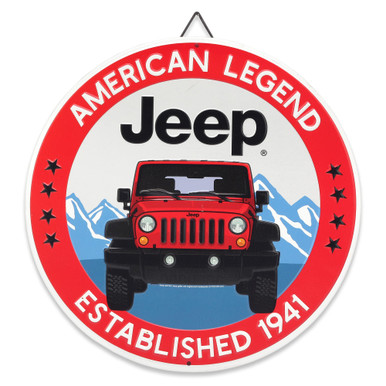 Jeep Metal Wall Art - Jeep American Legend Round Metal Sign for Man ...