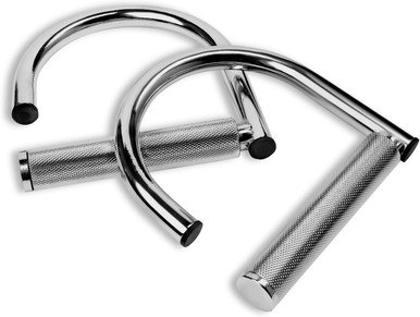 Maniglie In Acciaio Per Bande Elastiche – Impugnature Con Grip E Superficie Zigrinata - 3