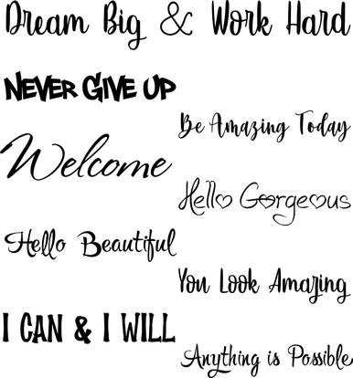 Vinyl Wall Quotes Stickers - Inspirational Quotes Decals Peel and Stick ...