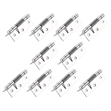 HerfsT 10 Pieces Stainless Steel 3-inch Spring Hinges, Cabinet Door ...