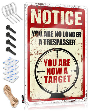 Funny "You Are Now A Target" Metal Sign - 20x30cm Humorous Warning Tin Plaque