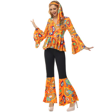 Meagilis 70s Outfits for Women Disco Outfit Hippie Costume Women 70s
