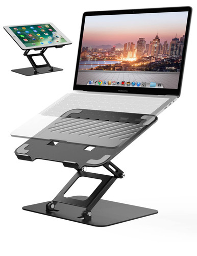 STARSIKI Adjustable Laptop Stand, Foldable Metal Laptop Holder, Potable ...