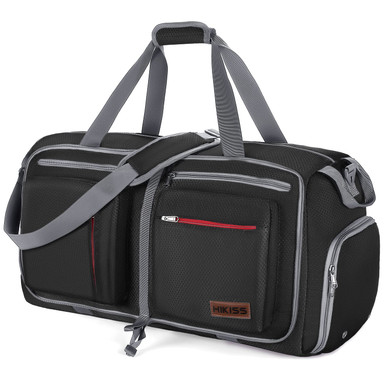 Travel Duffel Bag, 55L Packable Duffle Bag with Shoes Compartment ...