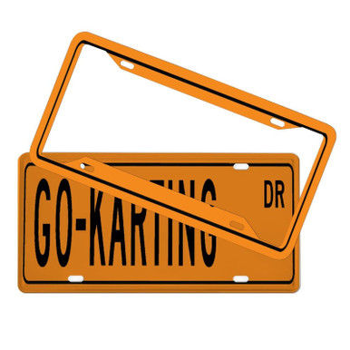 Street Racing Plates Go Karting Racing License Plate Frame Combo Sport Racing Racer Karts ...