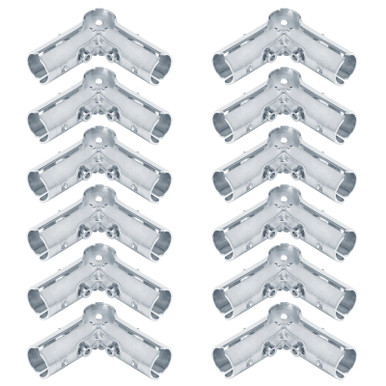 eoere 12 Sets 3/4 Inch 90 Degree Structural Pipe Connector 3 Way Metal ...