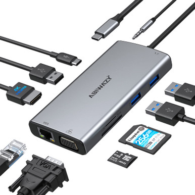 Usb Port Mac USB C Hub Multiport Adapter for MacBook Pro/Air,10 in 1 USB C Dock Mac ...