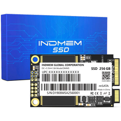 INDMEM mSATA SSD 256GB Internal Mini SATA III SSD Micro-SATA TLC 3D ...