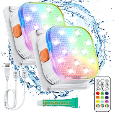 Pool Lights for above ground pools - Rechargeable Submersible Led ...