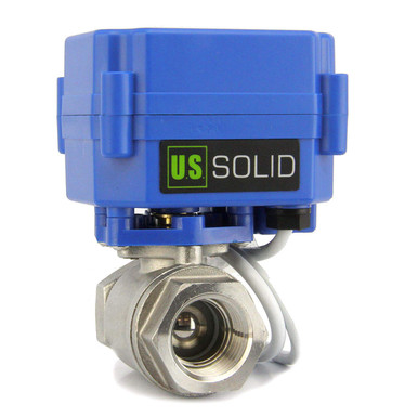 U.S. Solid 1/2 Inch Stainless Steel Motorized Ball Valve - 2 Wire Reverse Polarity For Water 9 thumbnail image