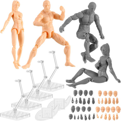 Wettarn 4 Sets Action Figure Drawing Model Body Action Figures PVC ...