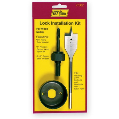 Lock Installation Kit With Guide Template For Wood Doors [ivy Classic] Trinidad | AMCOL Hardware