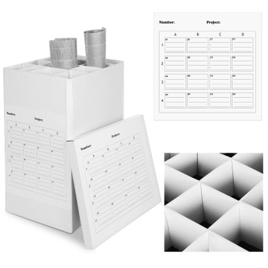 Poster Rounds Storage Unit Pasimy 16 Roll Cardboard Roll File Storage Organizer 15 x 25 Inch ...