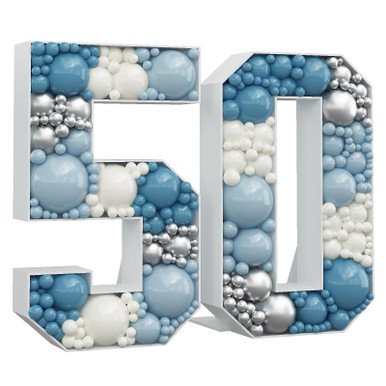 Mosaic Numbers for Balloons Number 50 Balloon Frame 4ft Marquee Numbers ...