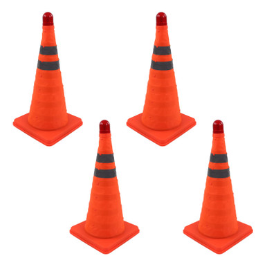 Driver Cone 4 Pack 18 in Collapsible Traffic Cone, Safety Cones with Reflective ...