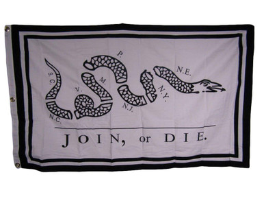 3x5 Ft Join Or Die Historic Flag - Rebellious Stripes Design, 100D Polyester, Made In USA 4 thumbnail image