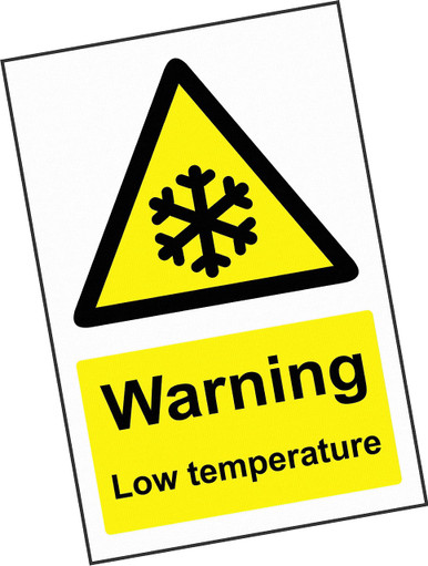 Sticker - Warning - 1x Warning Low Temperature Sign - 7,87x11,8 in ...