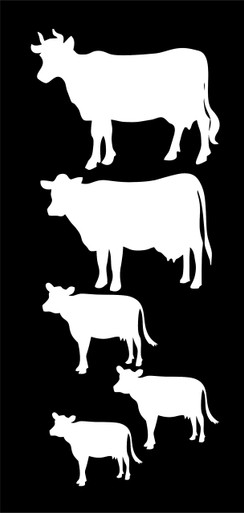 Barking Sand Designs Cow Family Farm Animal - Die Cut Vinyl Window ...
