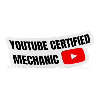 imakestickerz.com YouTube Certified Mechanic Funny Auto Car Mechanic ...