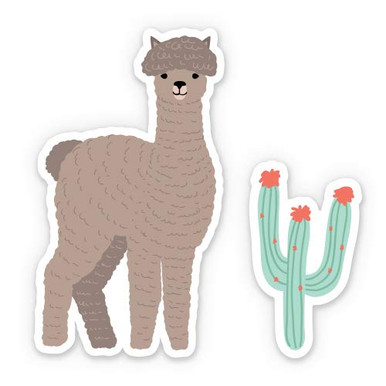 GT Graphics Cute Alpaca and Cactus Set - 3