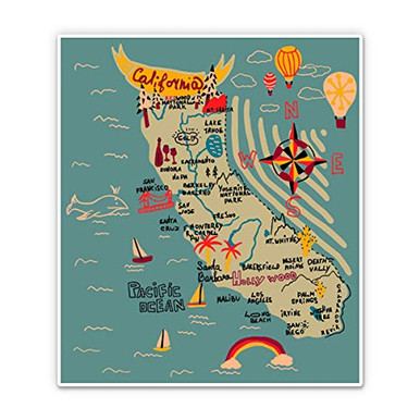 California Map Travel State Shape - 3