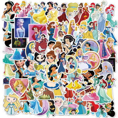 100Pcs Disney Princess Stickers, Cute Princess Sticker for Kids ...