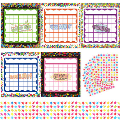 Colarr 100 Pieces Sticker Charts for Kids Incentives Classroom Behavior ...
