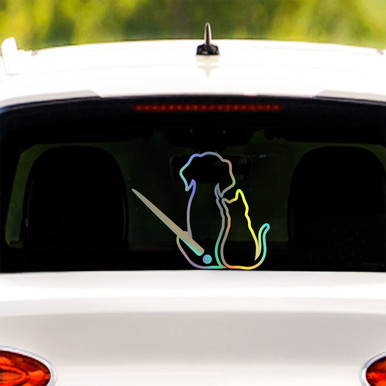 Iprokiu Dog and Cat Rear Wiper Sticker for Car Cartoon Animal Funny Dog ...