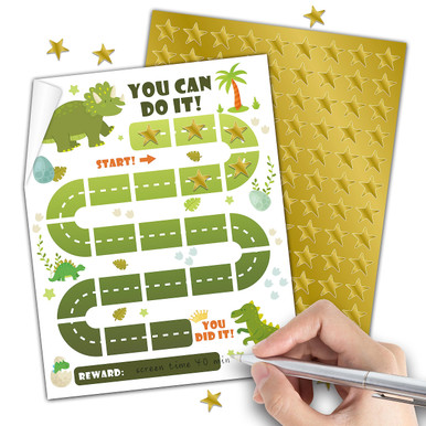 Dinosaur Reward Sticker Chart, Dino Themed Behavior Chart for Kids at ...