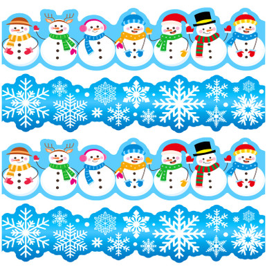 Winter Bulletin Board 78.7FT Cutout Classroom Decor Snowflake Bulletin ...