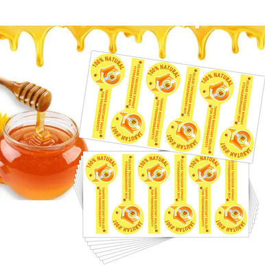 Tamper Evident Seals Labels for Honey Jars 1.5x4 Inch Tamper Proof ...