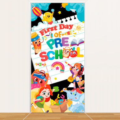 HOWAF First Day of Preschool Door Cover for Back to School Party ...