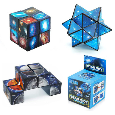 Star Cube Magic Cube 2 in 1 Set, Yoshimoto Cube Infinity Magic 3D ...