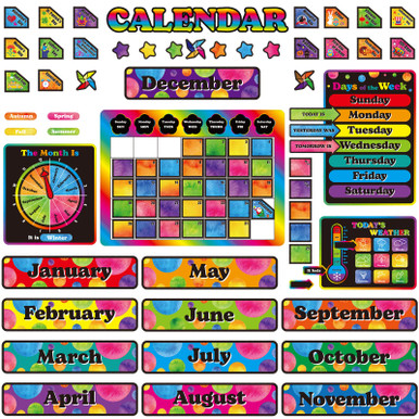 92 Pieces Classroom Calendar Bulletin Board Set Days of The Week ...