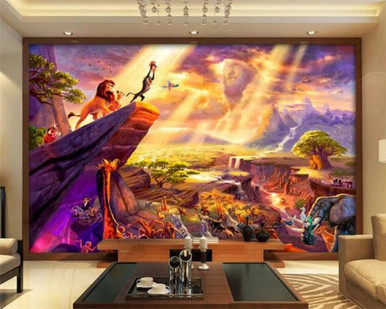 Custom Size Wall Murals,Fairy Tale The Lion King?Removable Peel and ...