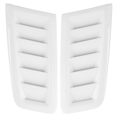 2-Piece Chrome Hood Vent Scoop Kit – Universal Side Fender Air Flow Sticker Cover