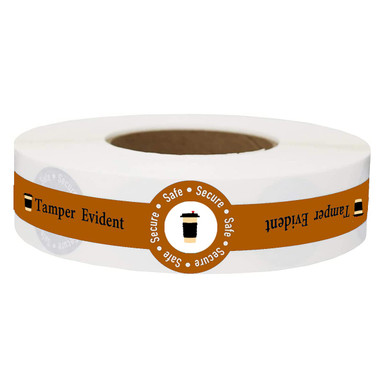 Safe Secure Tamper Evident Seals Stickers for Drink Lids,1? x 9?Food ...