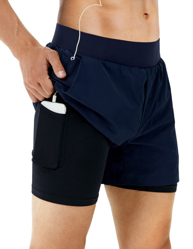 Pesfix Men's 7'' Lightweight Athletic Shorts - Quick Dry Gym Shorts With Zipper Pockets