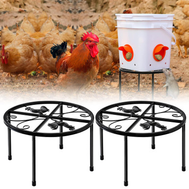 TBXONMOW 2 PCS Metal Stand for Chicken Feeders and Waterers Chicken ...