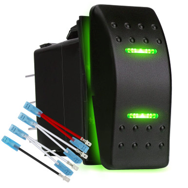 HOKAAER Momentary Rocker Switch Toggle (ON)-Off-(ON) Waterproof 12V/20A ...