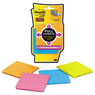 Post-It F3304ssau Full Adhesive Notes, 3 X 3, Assorted Rio De Janeiro ...