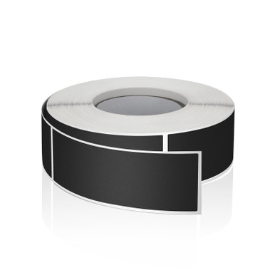 Black Rectangle Stickers 3 x 1 Inch Color Coding Labels Vinyl Roll Self ...