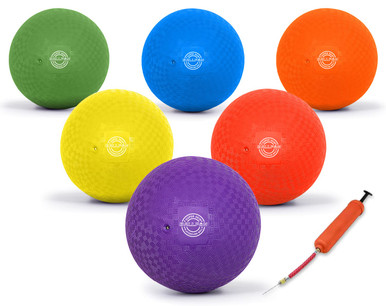 Homotte Dodgeballs Playground Balls 8.5", Dodge Ball Set For Kids Adults Bouncing Kickballs Handball For Outdoor Indoor Games Includes Pump