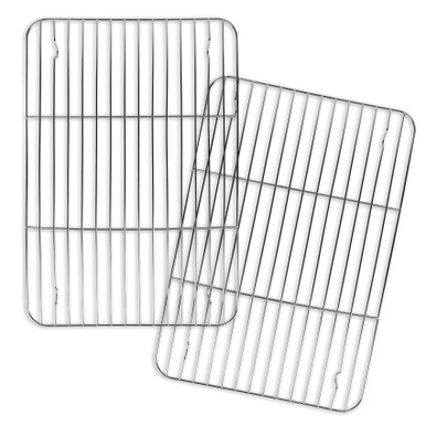 Square Grid Cooking Rack Cooling Racks for Cooking and Baking, Set of 2 Square Wire Racks Small ...