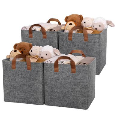 GRANNY SAYS 12 Inch Cube Storage Bin, Cube Storage Organizer with Metal ...