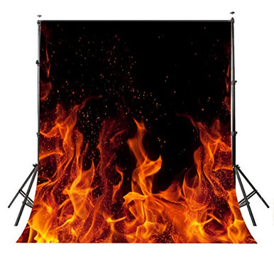 LYLYCTY Raging Dancing Fire Photography Backdrops 5x7ft Black ...